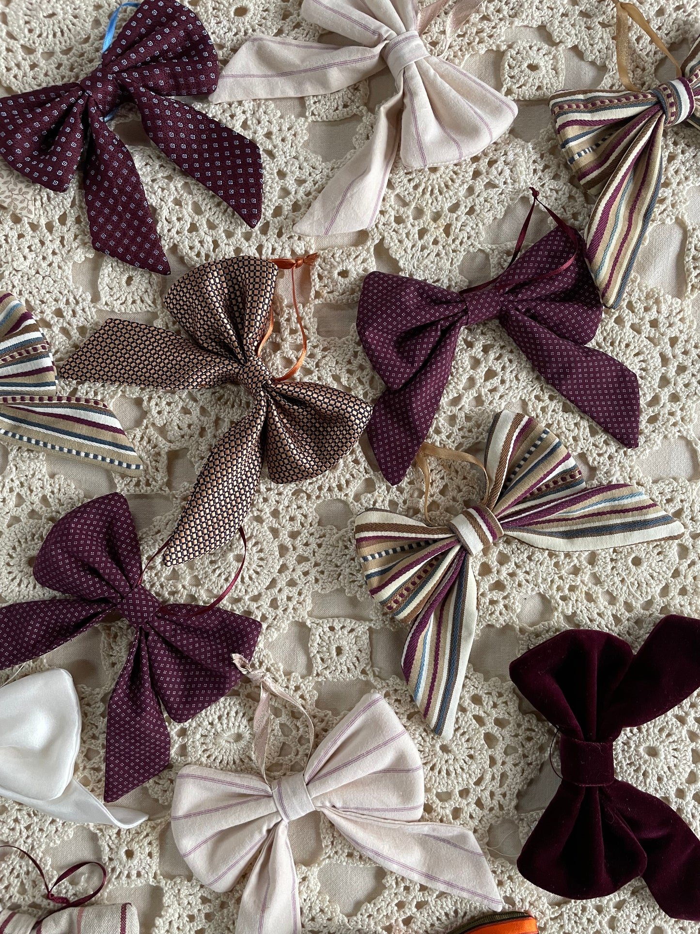 Sløjfe lille - lys Rosa/beige