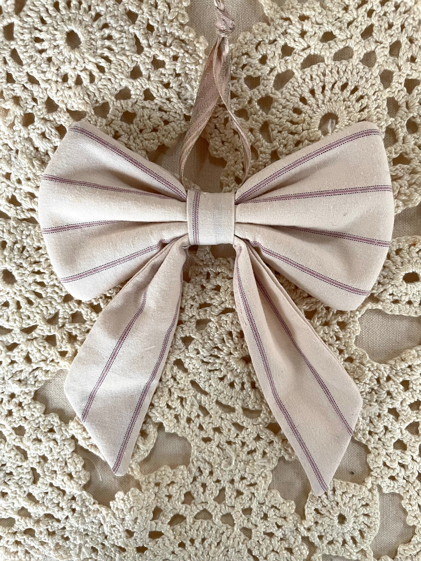 Sløjfe lille - lys Rosa/beige