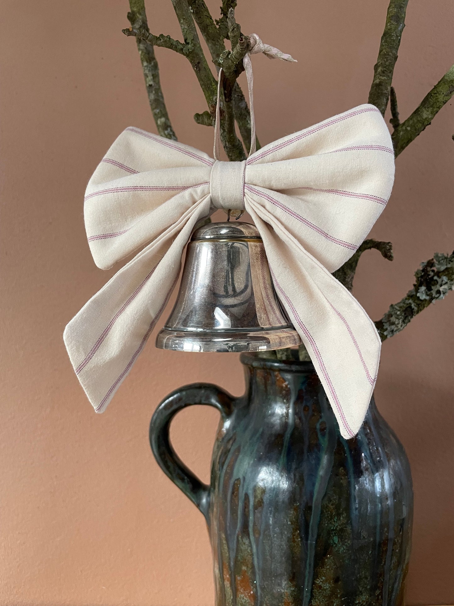 Sløjfe lille - lys Rosa/beige