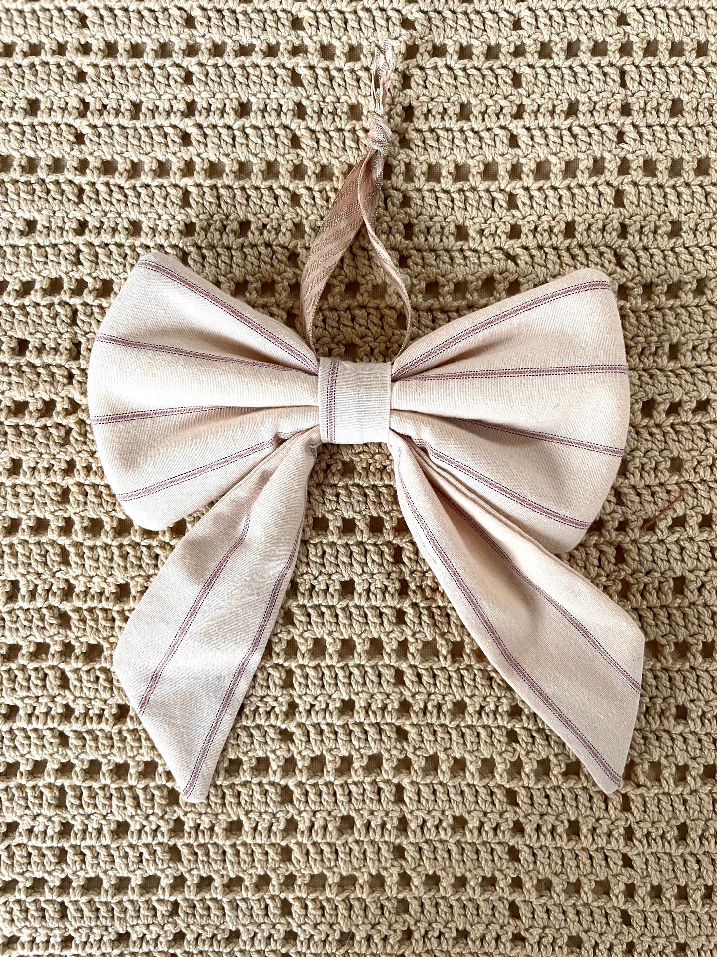 Sløjfe lille - lys Rosa/beige