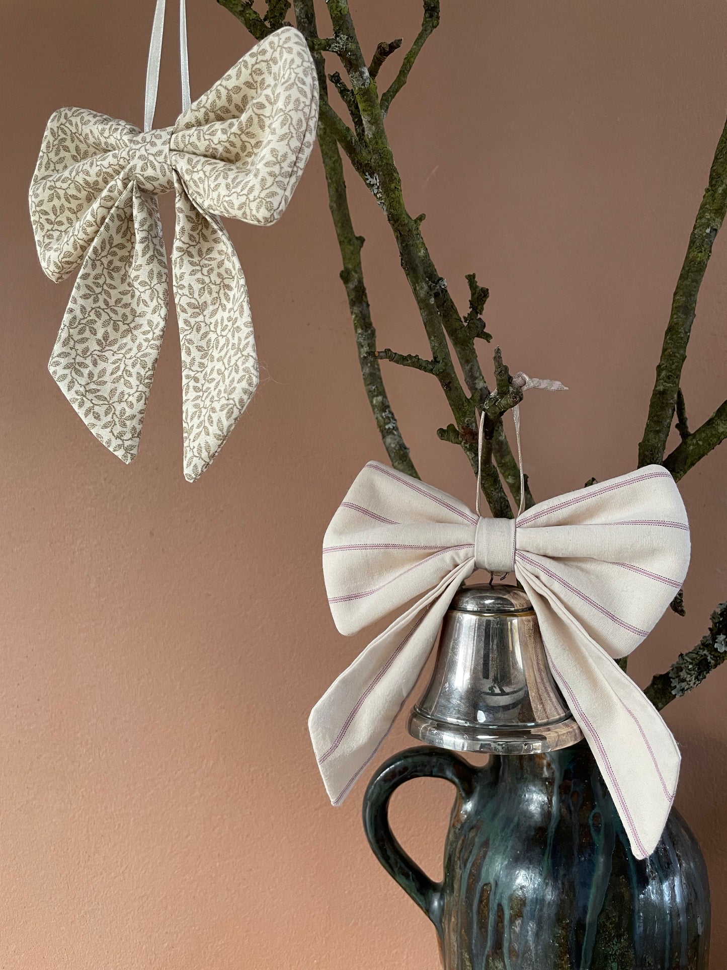 Sløjfe lille - lys Rosa/beige